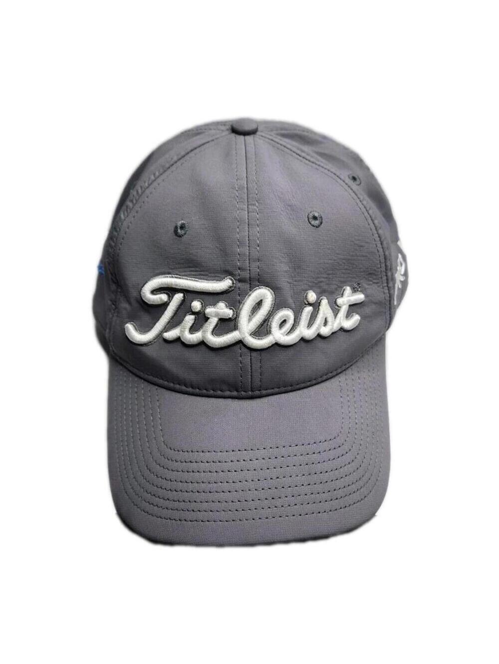 Titleist Hat Cap Adjustable Gray Embroidered Razor Tech. Strap Back  Pro V1